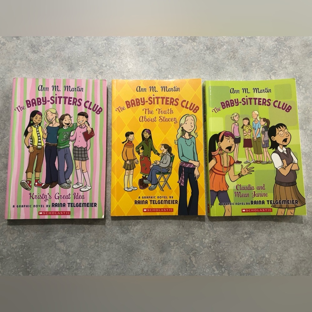 The Baby-Sitters Club by Ann M. Martin  and Raina Telgemeier Set of 3